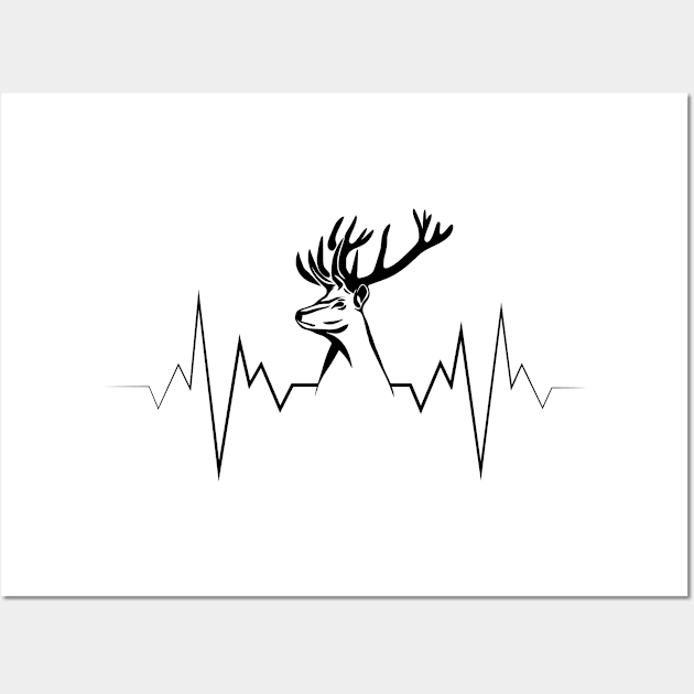 Deer Hunting Heartbeat - Hunting Season Wall Art by StasLemon